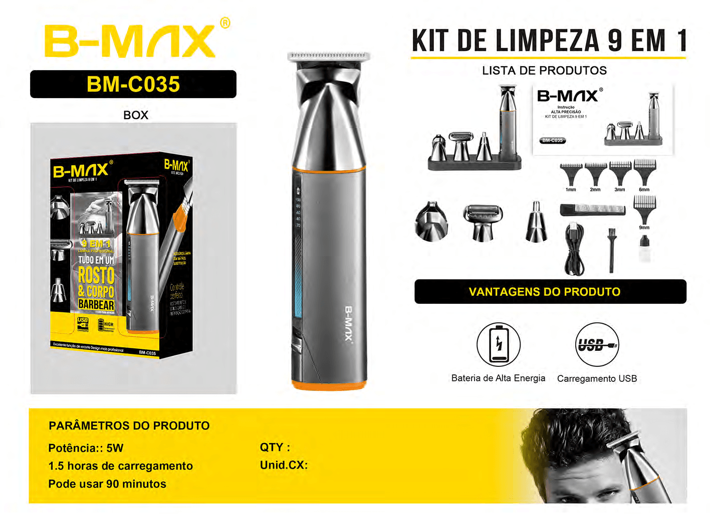 Kit de Limpeza 9 em 1 BM-C035