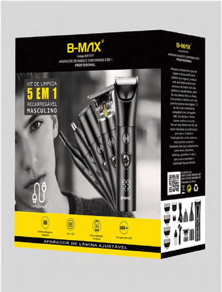 Kit Aparador Masculino 5 em 1 BM-C057