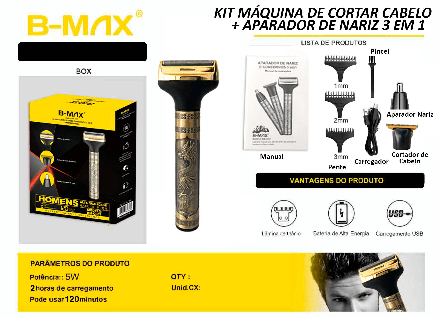 Kit de Limpeza 3 em 1 BM-C067