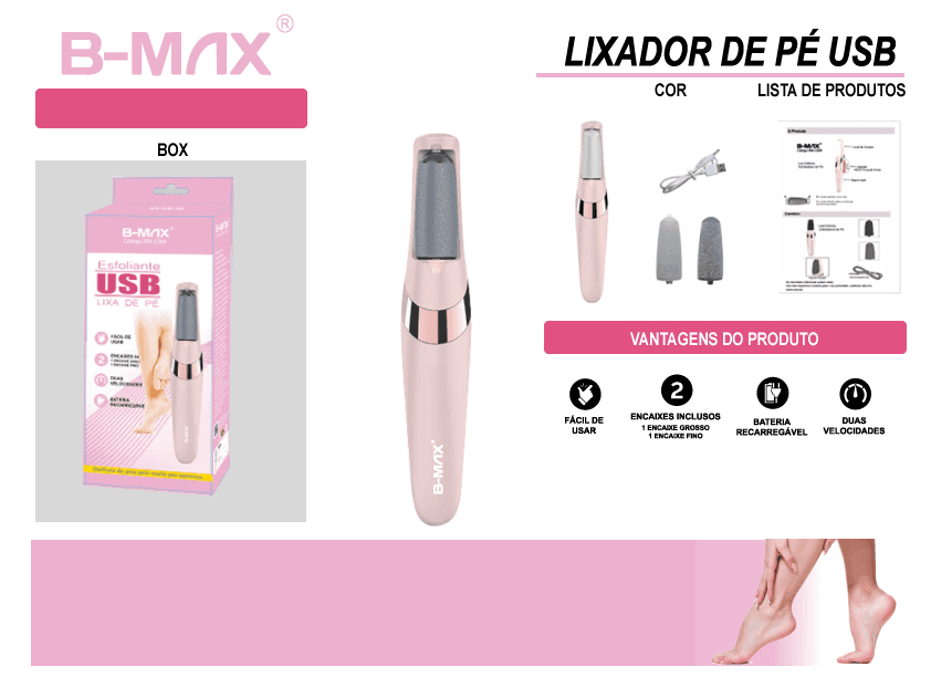 Lixador de Pé USB BM-C069